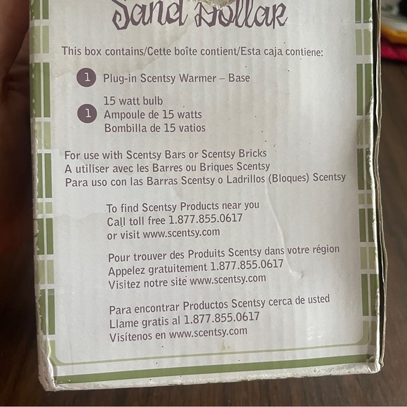 SCENTSY SAND DOLLAR PLUG IN WARMER open box NEW - Picture 3 of 3